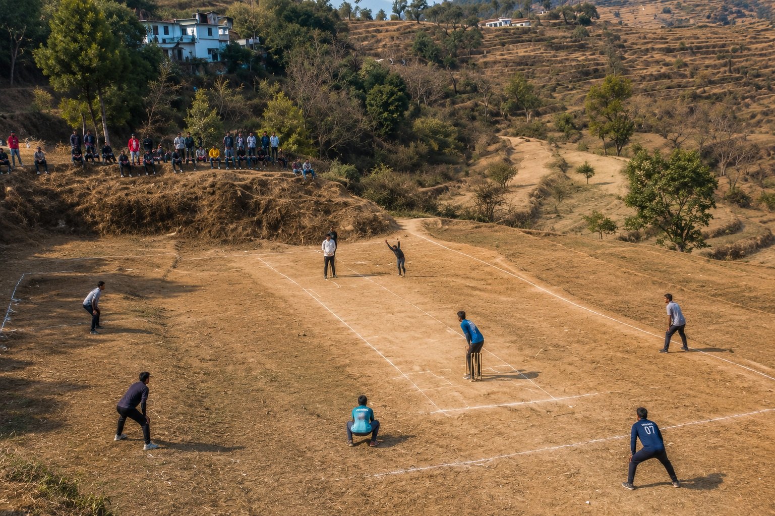 Village cricket tournament organised by Om Yugam Foundation in Bamoli Uttarakhand